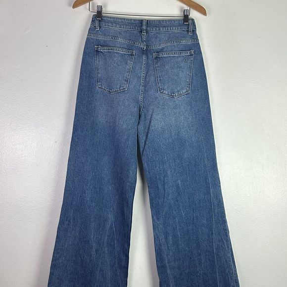 DL1961 Women's Hepburn High Rise Button Fly Denim Wide Leg Strauss Jeans Size 27 - Picture 8 of 11